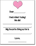 Camp Fill-In Cards - Pink Heart